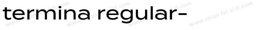 termina regular字体转换